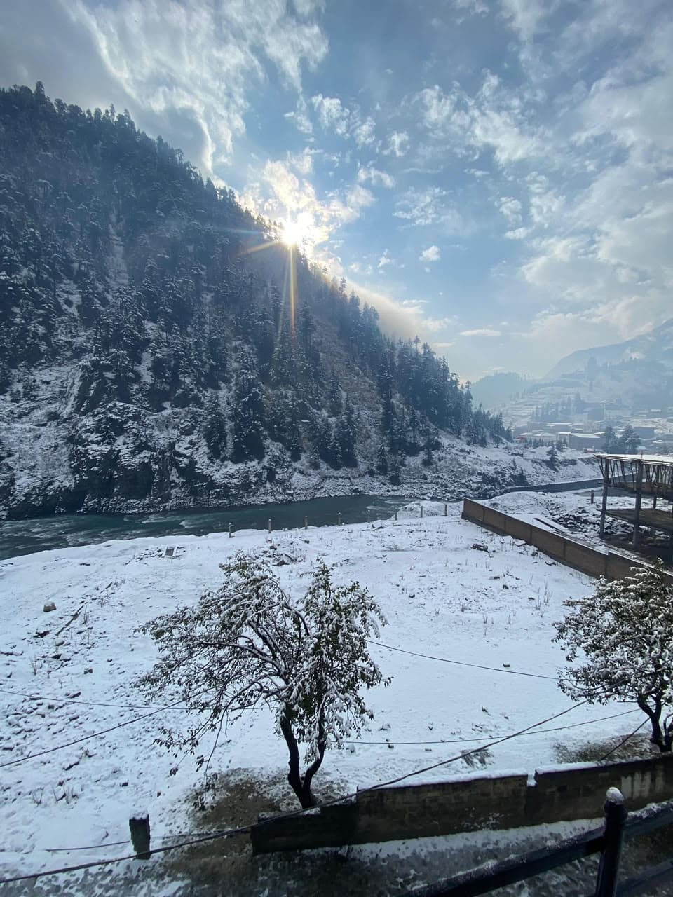 Comfort Inn Kalam restaurant with panoramic mountain and forest views